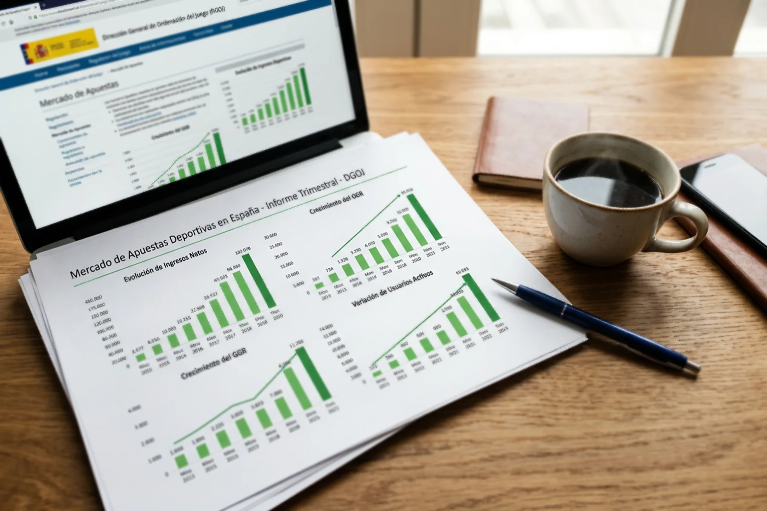 Datos del mercado de apuestas deportivas en España según informes DGOJ